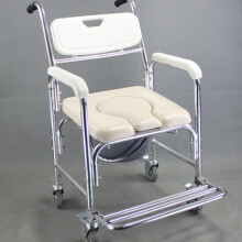3 in 1 Aluminium Legering Mobiele Douche Badkamer Toilet Commode Stoel Waterdicht Roestvrij Rolstoel