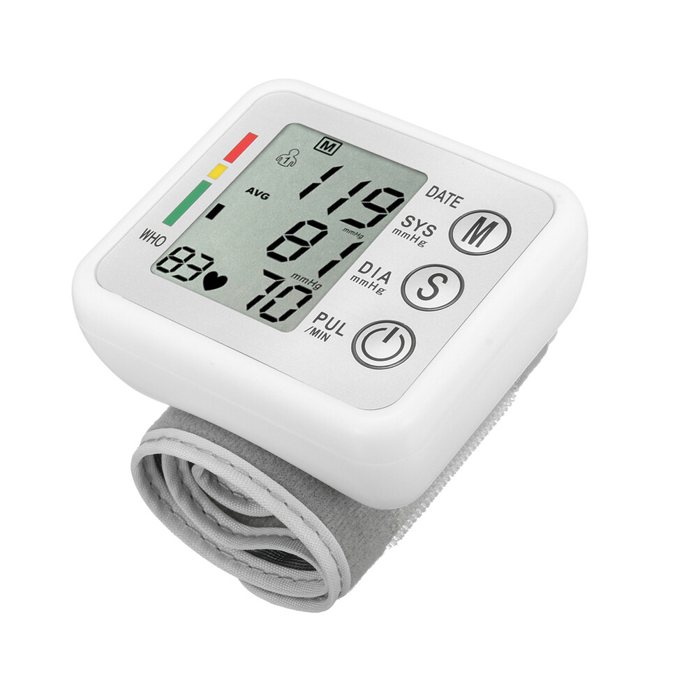 English Broadcast LCD Blood Pressure Monitor Intellisense Voice Digital Wrist Sphygmomanometer