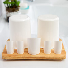 Plastic Tandenborstelhouder Standbeker Set Badkamer Tandpasta Plank Opslagrek