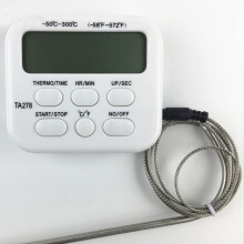 Termometro Digitale a Schermo Touch Termometro Elettronico per Barbecue con Timer Termometro per Alimenti Sonda per Forno da kitchen