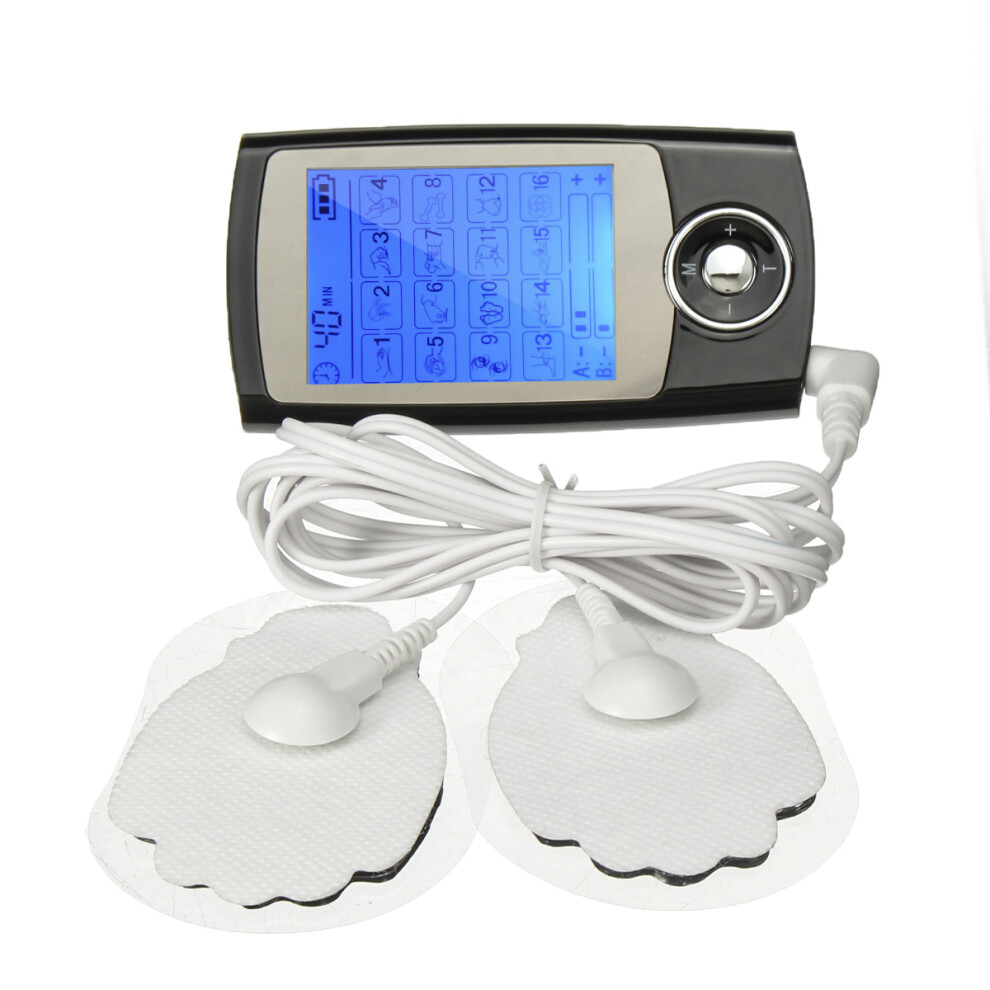 Electric Massager Muscle Massager Stimulation Therapy Tens 16 Modes LCD Display Massager Machine