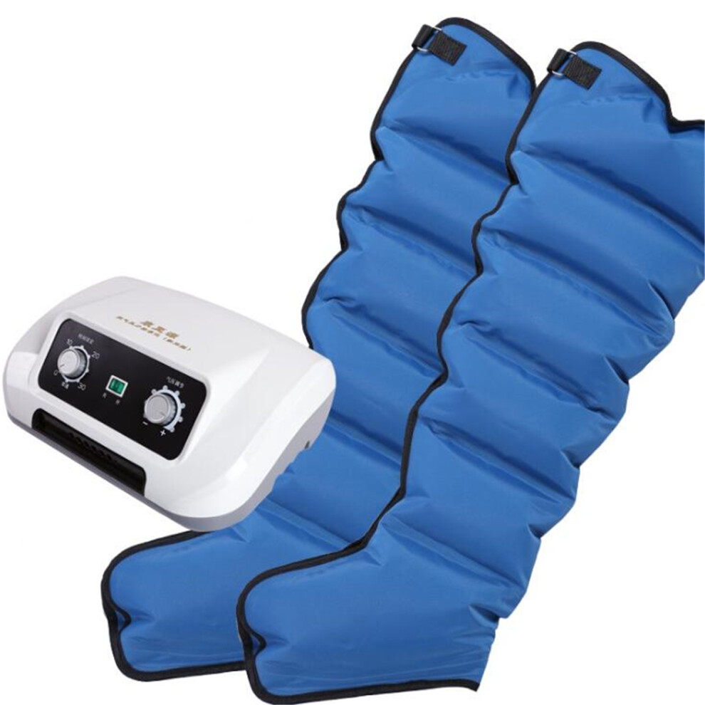 Blue 6 Air Chambers Leg Compression Massager Arm Waist Calf Relaxed Circulation Pressure Massage Electric Massager