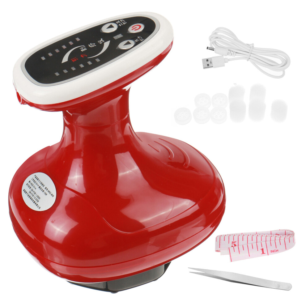 6 Levels Electric Scraping Cupping Massager Guasha Suction Heating Therapy Physiotherapy Device