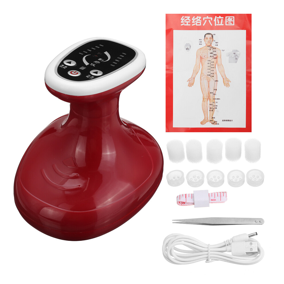 6 Levels Rechargeable Electric Cupping Massager Body Scraping Relaxation Acupoints Vacuum Guasha Device
