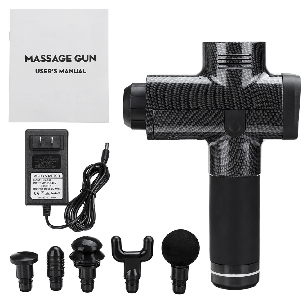 110-240V 2400mah Brushless Quiet Percussion Massager Muscle Relief Electric Massager Power Switch Massage G un