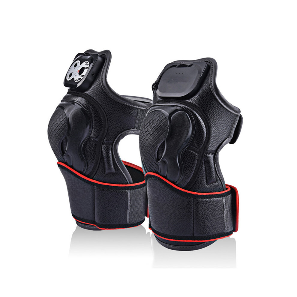 Black Knee Magnetic Vibration Heating Massager Pain Relief Massage Electric Therapy Pads