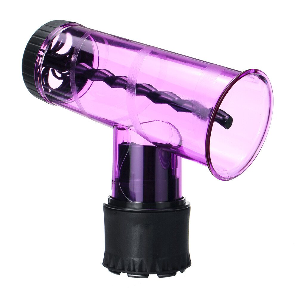 Purple Magic Wind Spin Curl Hair Dryer Diffuser Hood Professional Salon Hair Roller Curler Styling Tools For Wavy Permed Hair