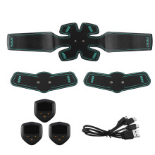 EMS USB Oplaadbaar Spiertrainingsapparaat LCD Lichaamsarm Buikspier Trainer Stimulator Pad Workout Riem Elektrische Massager
