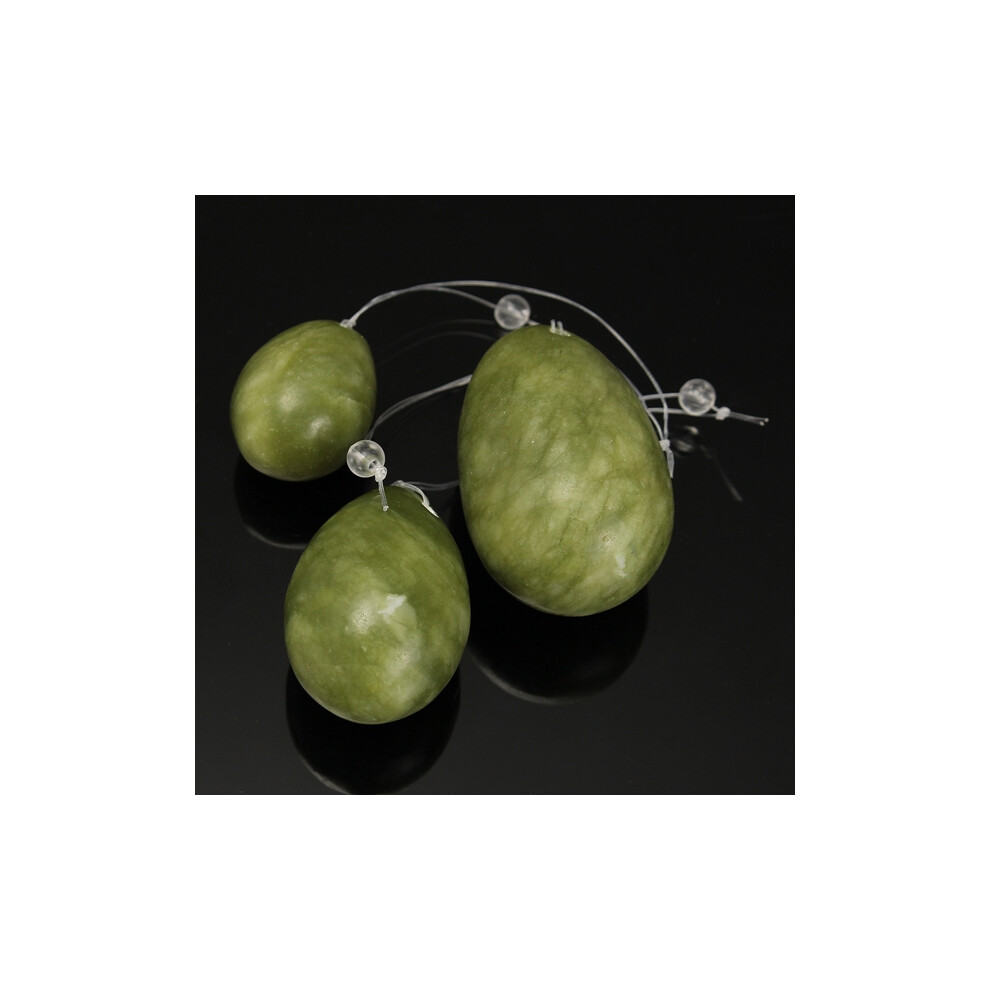 Green 3Pcs Body Massage Stone Vaginal Muscle Tightening Kegel Exercise Egg