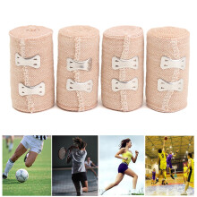 4 Rollen 15ft Kreppverband mit Hakenverschluss Gummielastischer Verband 5 Yards 4. 5M