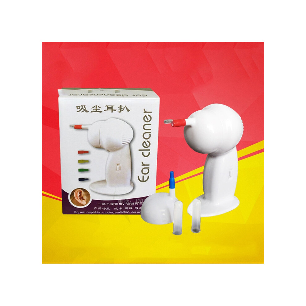 White Electric Vacuum Ear Wax Remover Ear Cleaner Kid Baby Child Ears Cleaning Device Dig Ear Massage Ear Pick Scoop