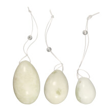 3 Stück/Set Natürliche Jade Stein Yoni Eier Kegel Übung Beckenmuskulatur Straffungs - Handmassagegerät
