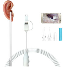 3-In-1 USB&Android&Type-c Endoscopio per la Pulizia delle Orecchie HD Cucchiaio Visivo Multifunzionale con Telecamera Strumento di Pulizia per la