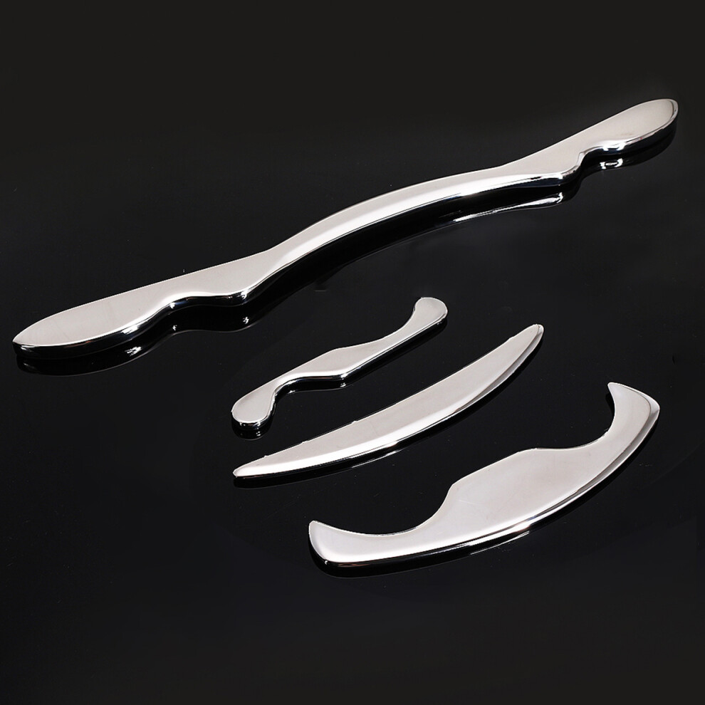 4Pcs Stainless Steel Guasha Massager Scrapers Gua Sha SPA Scraping Board Tool Body Health Care Tools Kit
