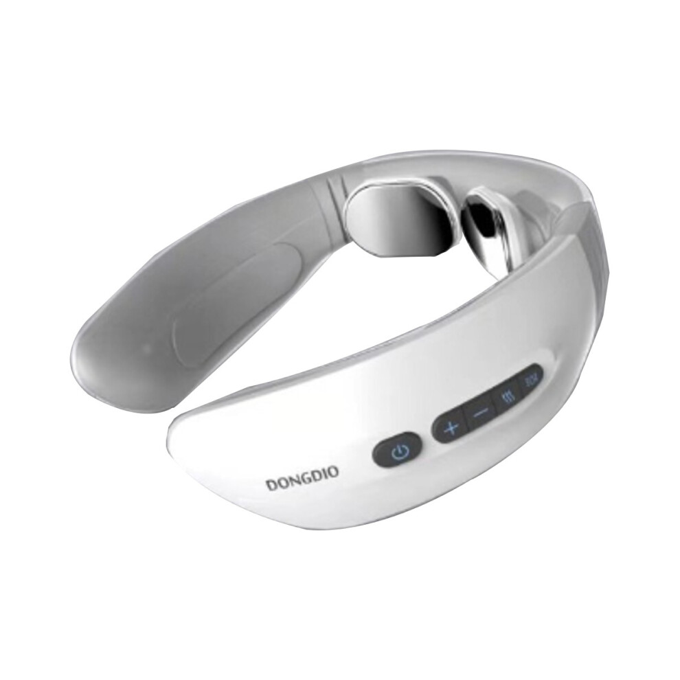 White/Red Smart Heating Cervical Massager Usb Electric Pulse Cervical Physiotherapy Electromagnetic Vibration Kneading Neck Massager