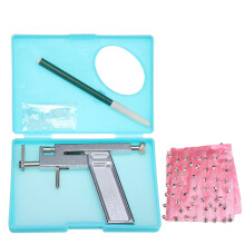 Safe Ear Piercing Tools Set Professional Stainless Steel Nose Navel Body Piercing Machine Kit With 98Pcs Ear Studs