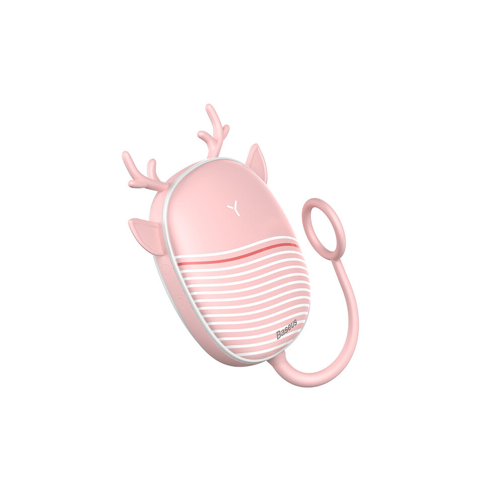 Gray/Pink Baseus Mini Pocket Heater Hand Warmer Heating Pad Usb Rechargeable Handy Warmer Heater Cartoon Electric Heater Warm With Lamp