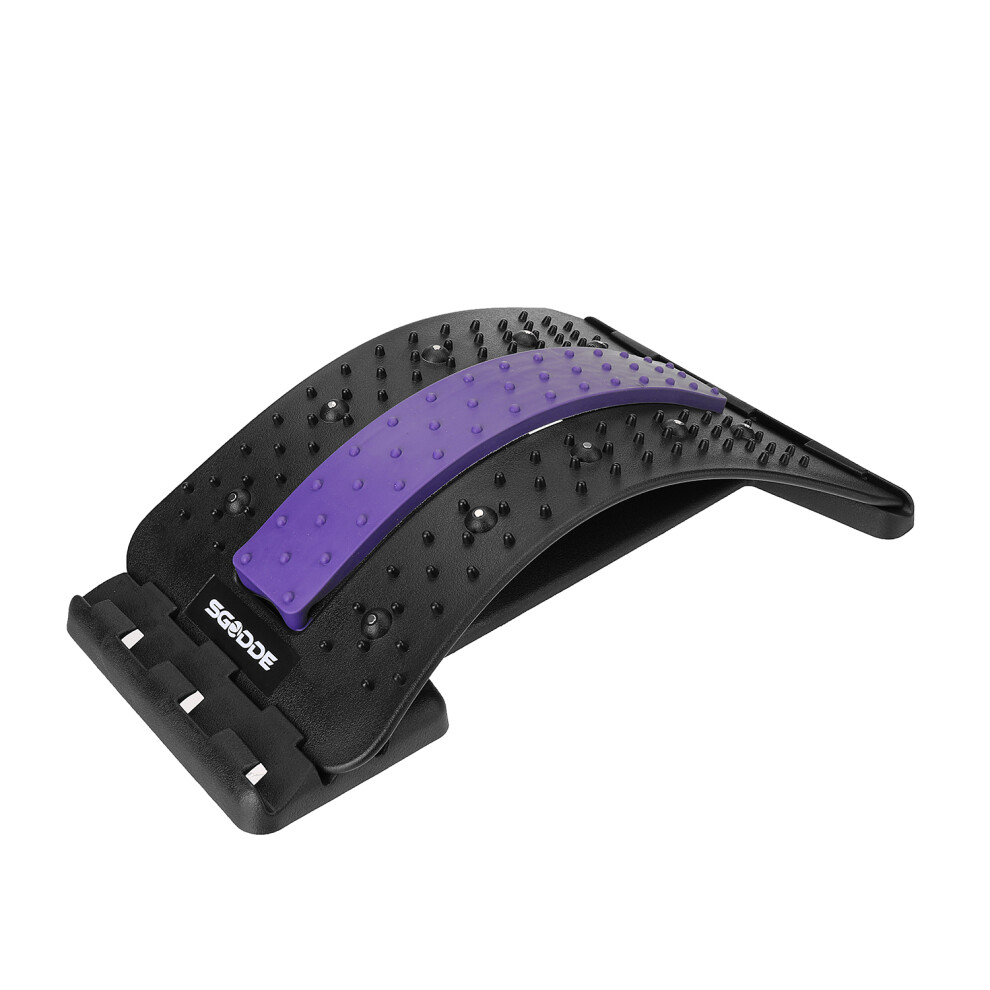 SGODDE Back Stretcher Muscle Roller for Pain Relief Multi Level Lower Back Stretcher for Posture Correction Back Stretching Body Massager