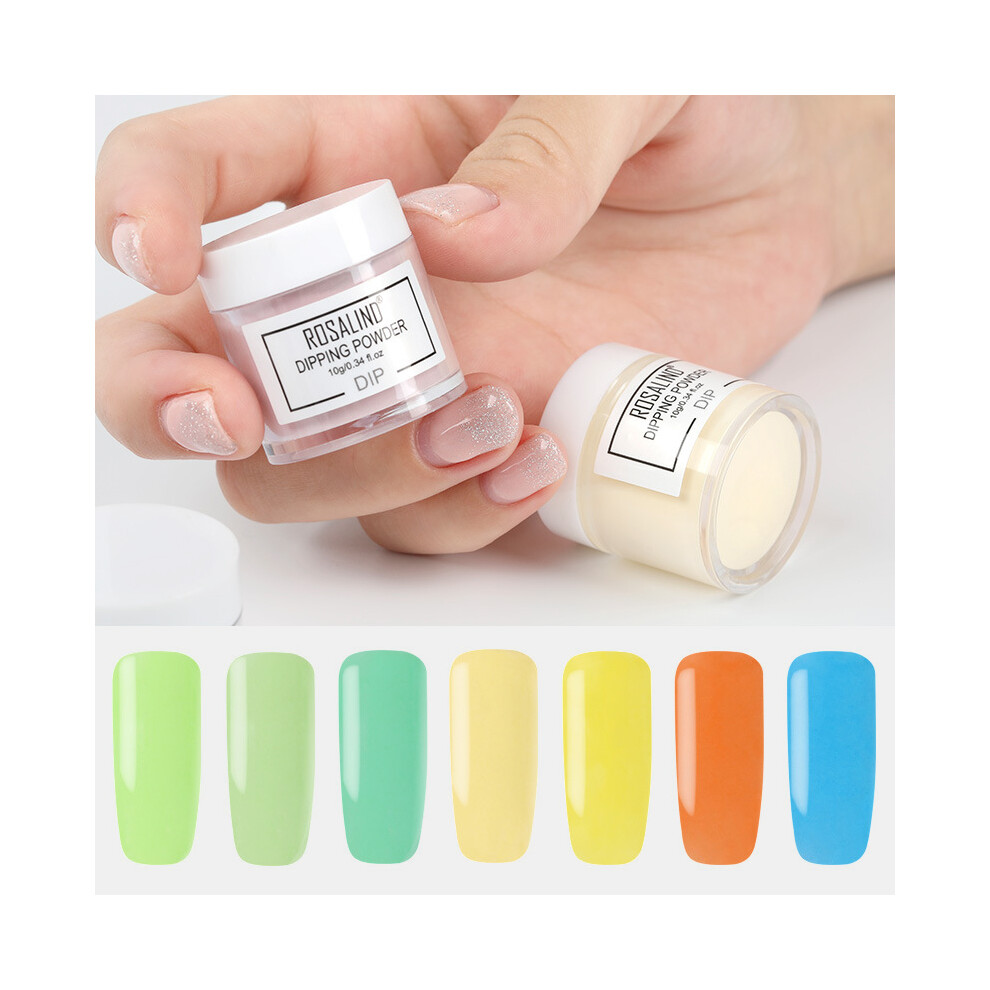 Dipping Powder Tool Kit Crystal Nail Powder Nail Naturally White Glitter Powder