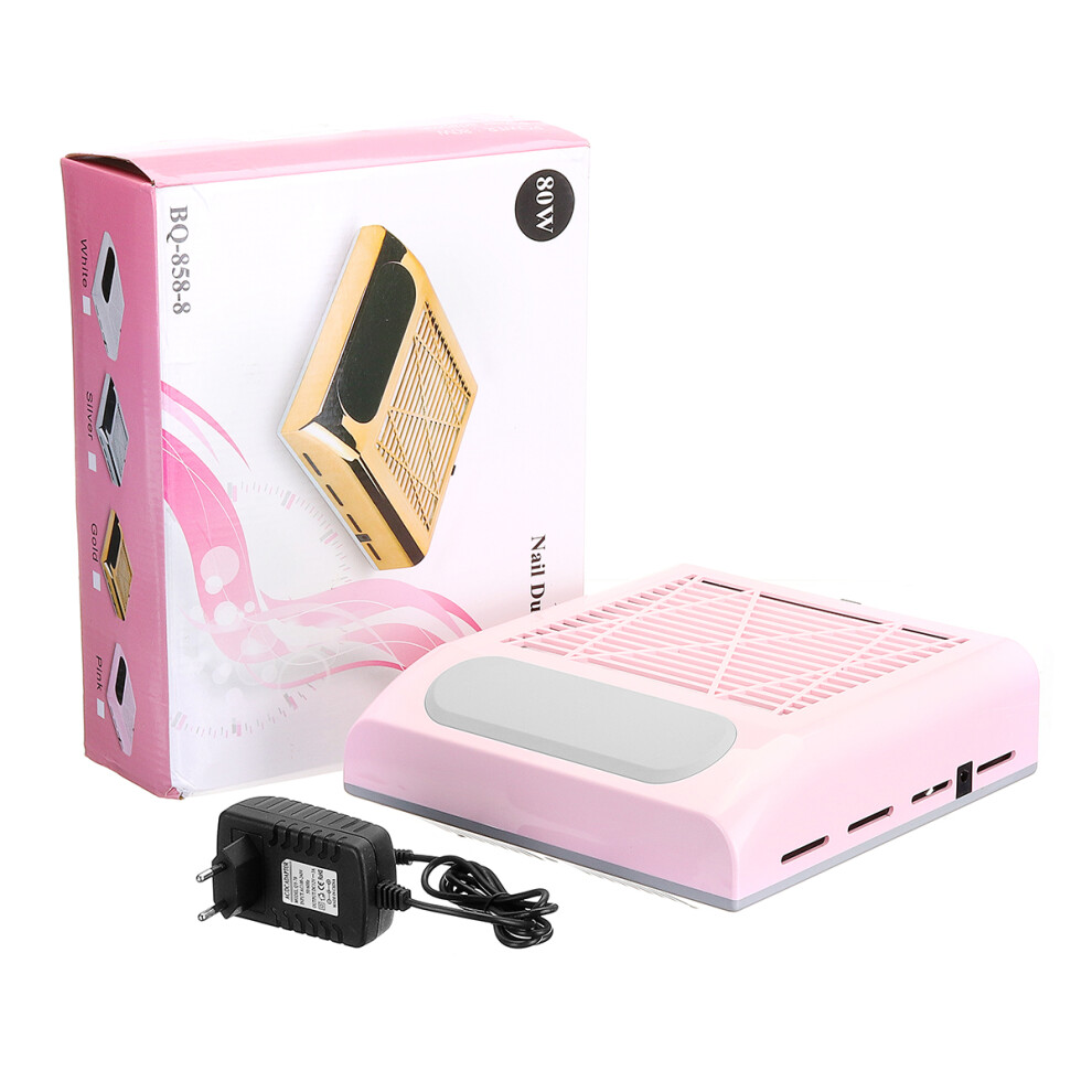 80W Nail Dust Suction Fan Art Salon Collector Manicure Machine Vacuum Cleaner Set 813507544409