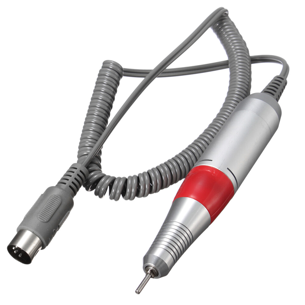 Silver/Red 25000Rpm Nail Drill Machine Handle Handpiece Pen Part Manicure Pedicure Tool Polish File