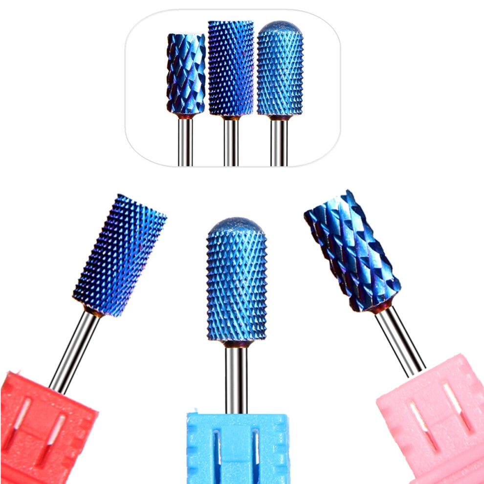 10pcs Nail Art Color Tungsten Carbide Grinding Drill Bits Electric Nails Machine Bit Grinding Head Set
