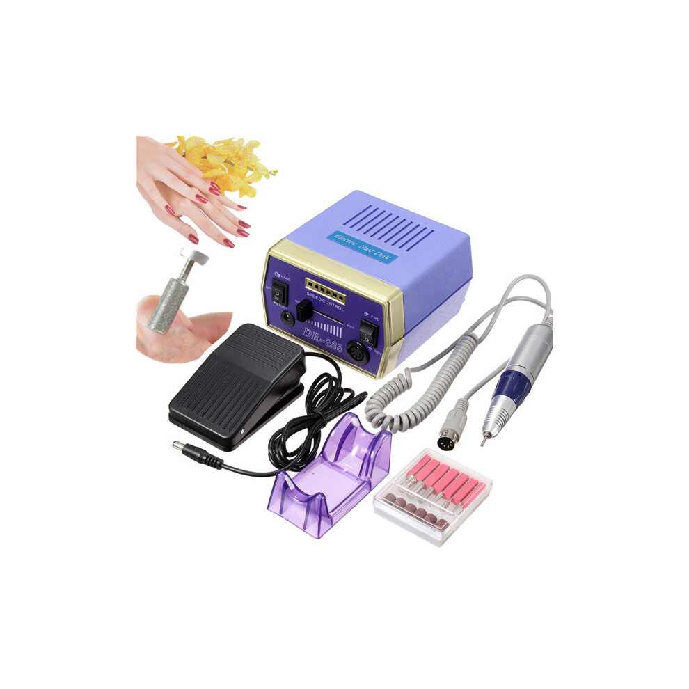 220-240V Professional Manicure Pedicure Electric Drill Nail Art Set Kit