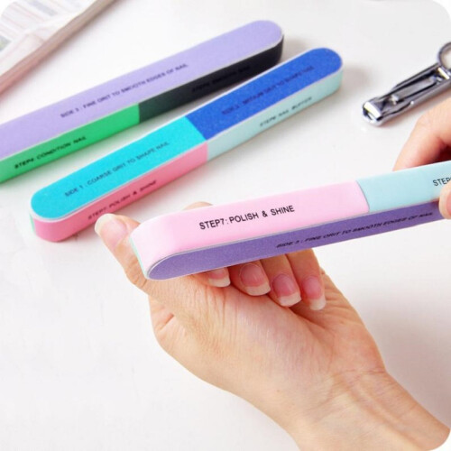 4 Zijden 8 Stappen Glad Nagelkunst Schuurvijlen Bufferblok Manicure Tool 1