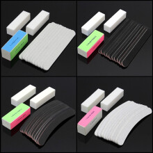 13 Pezzi Set di strumenti per manicure e pedicure con lime per unghie buffer blocco in gel UV