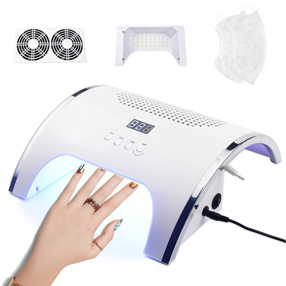 2-In-1 Phototherapy Machine LED Lamp 80W Quick-drying Nail Machine Nail Dryer