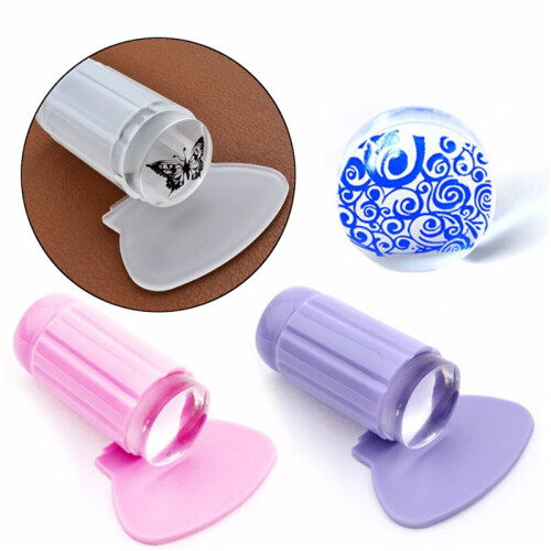 Transparante heldere siliconen nagelkunst nagellak stamper stempelprinter plaat schraper set