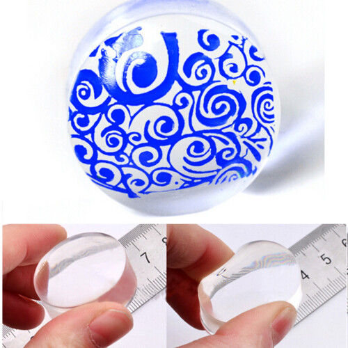Transparenter Silikon - Nagelkunst - Stamper Stempelvorlage mit Kappe und Schaber 2