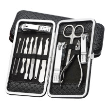 12-teiliges Edelstahl-Nagelknipser-Set Tragbares Peeling-Maniküre-Pediküre-Pflegeset