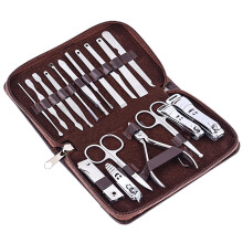Y.F.M Set di 18 pezzi di forbici per unghie Kit di strumenti per manicure e pedicure Tagliaunghie Forbici per barba Cuticole