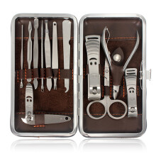 Y.F.M 12 pezzi Set di Manicure Kit con Forbici per Pedicure Pinzette e Tagliaunghie