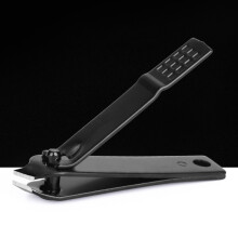 Tagliaunghie in steel inossidabile black con angoli smussati manico antiscivolo tagliaunghie per piedi strumento per manicure