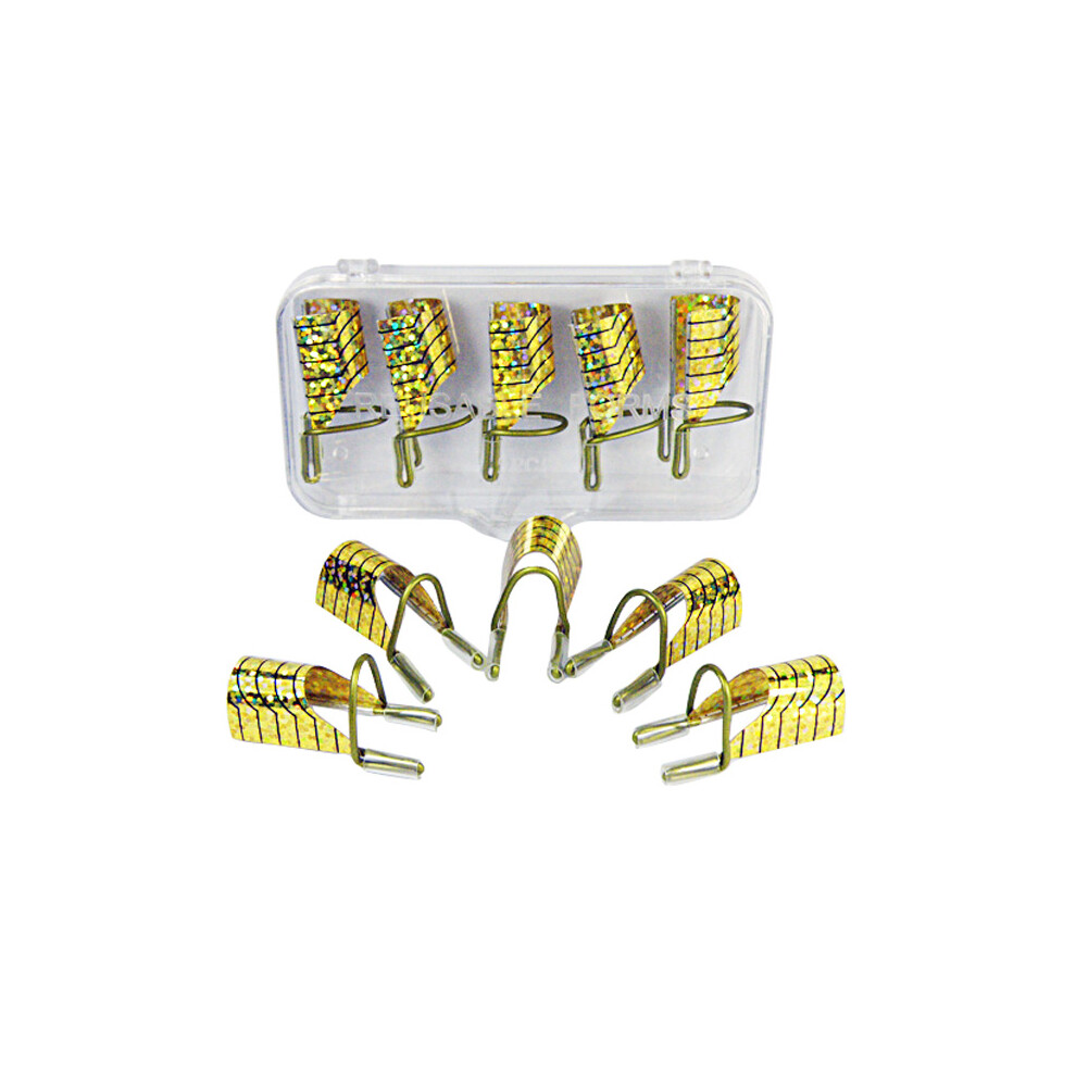 Golden 10Pcs Uv Gel Acrylic Nail Art Tips Extension Tool