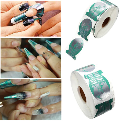 500pcs Nail Art Tips Extension Forms Guide Stickers 1