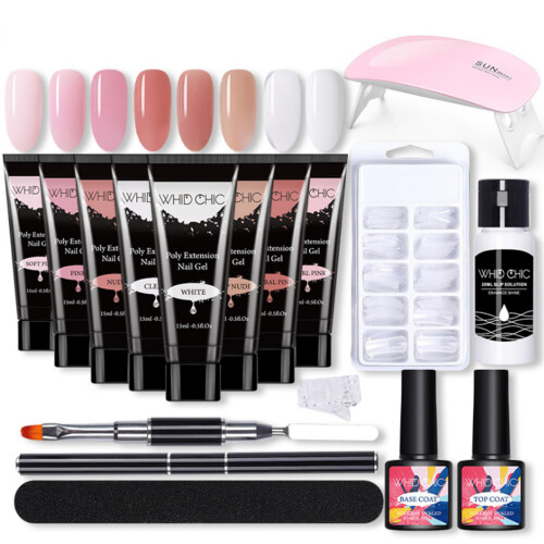 Nail Gel Kit Builder Quick Extension UV Nail Polish Top Coat Tools Set