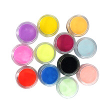 12 Farben Nagelkunst Tipps Acryl 3D UV Gel Pulver Staub
