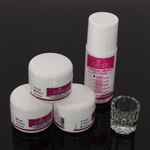 5 Stück Acrylpulver Haftflüssigkeit Glasbecher Nagelkunst Builder Set