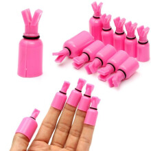 10 Pezzi di cappuccio clip per rimuovere lo smalto gel UV in plastic