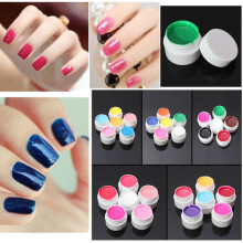 6 Kleuren Manicure Acryl Verlenging Pure Nagelkunst UV Gel Set