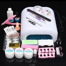 220V 36W Lampada UV per unghie bianca asciugatrice set di strumenti per unghie in gel UV