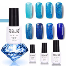 8 Kleuren Blauwe Serie Shimmer Glitter Nagelgel Soak - off UV Gel DIY Nagelkunst