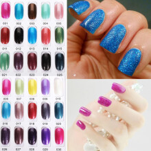 OUJINGJIA 001 - 030 Glitter Kleuren Soak Off UV Gel Nagellak 15ML