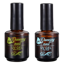 DANCINGNAIL Soak Off UV LED Gel Nagellack Basis - und Topcoat - Set