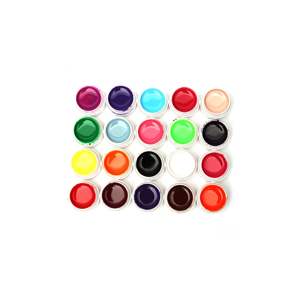 20 Mix Pure Colors Acrylic Nail Art UV Gel Builder