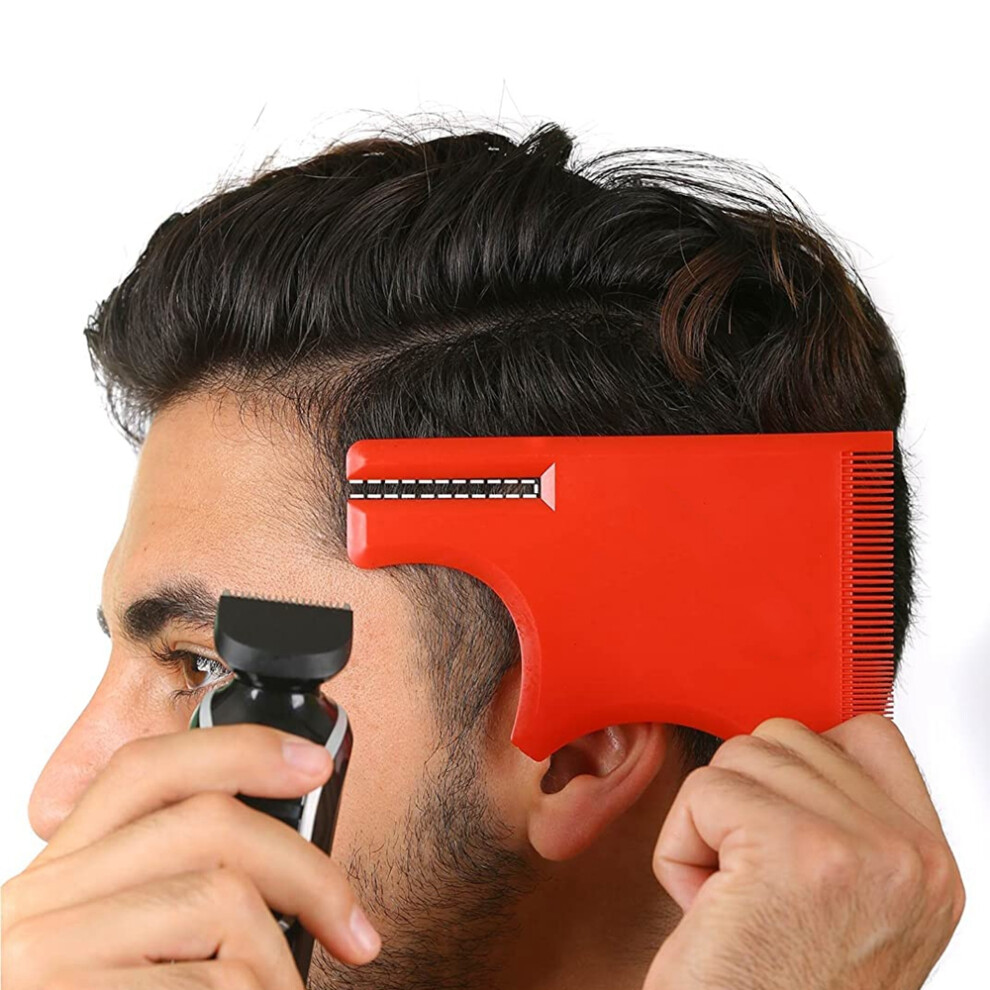 Haircut Tool Multi-Curve Hairline Template Stencil Guide Hairdressing Style Ruler Compatible With Hair Clipper For Men