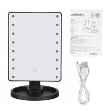 USB 16 LED Lichten Make - up Spiegels Licht Draagbare Slimme Touchscreen Gedraaide Lamp